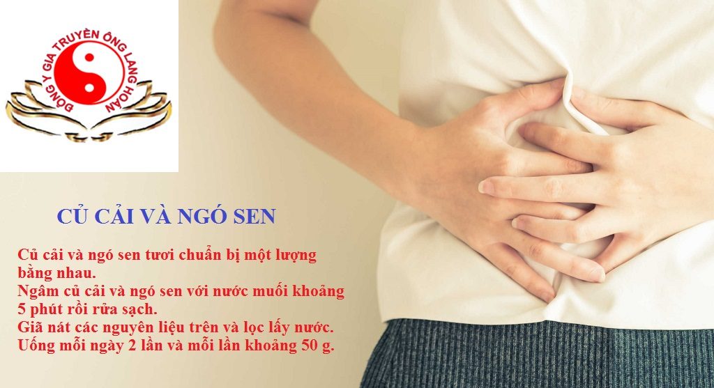 Củ cái và ngó sen giúp giảm đau dạ dày