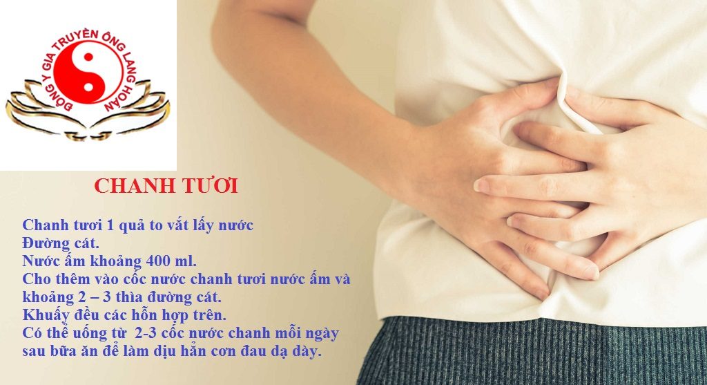 Chanh tươi giúp giảm đau dạ dày