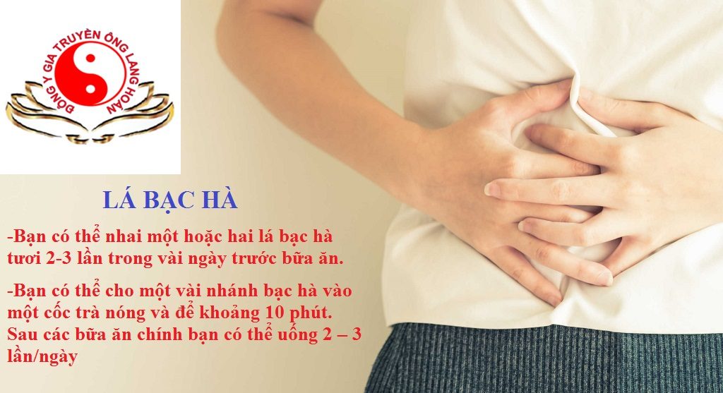 Lá bạc hà giúp giảm đau dạ dày